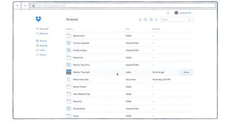 how to email dropbox link.